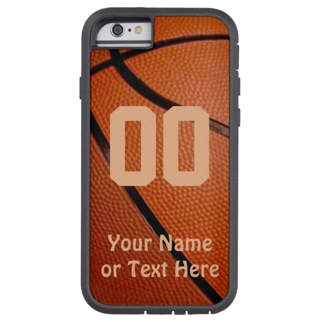 Basketball iphone case, ditt namn, nummer (Baksidan)