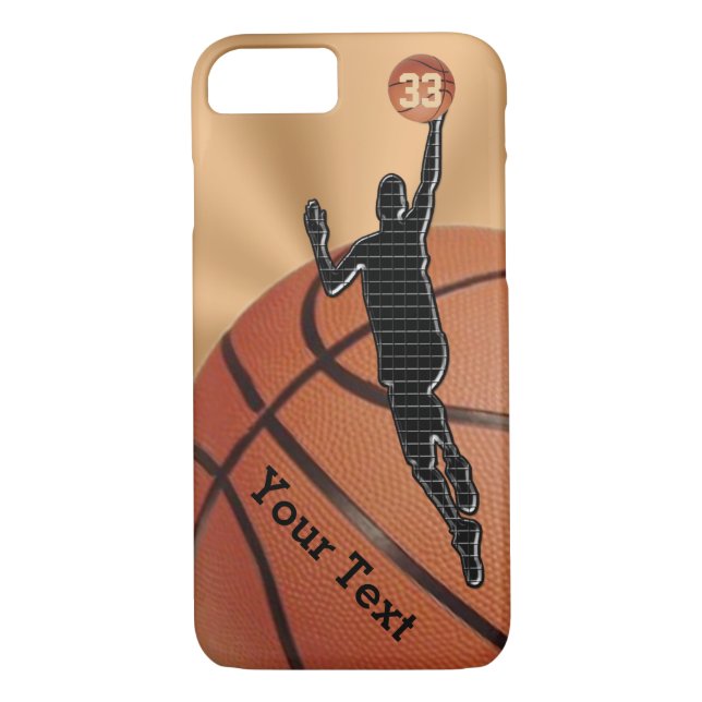 Basketball iphone case med NAMN, NUMMER Case-Mate iPhone Skal (Baksida)