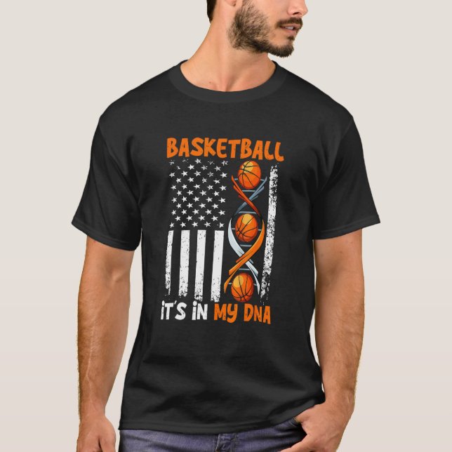 Basketball It's In-My DNA Funny Player Coach Team  T Shirt (Framsida)