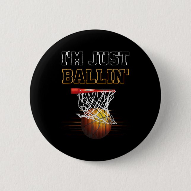 Basketball Jag är bara Ballins tränare Prou Knapp (Framsida)