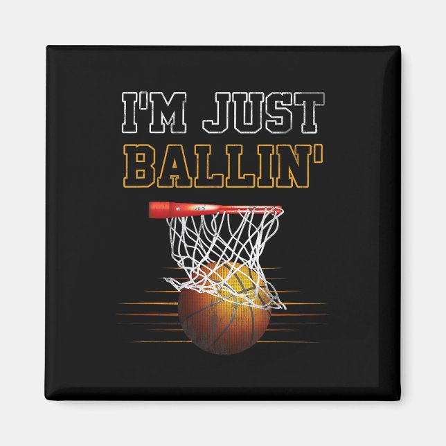 Basketball Jag är bara Ballins tränare Prou Magnet (Framsidan)