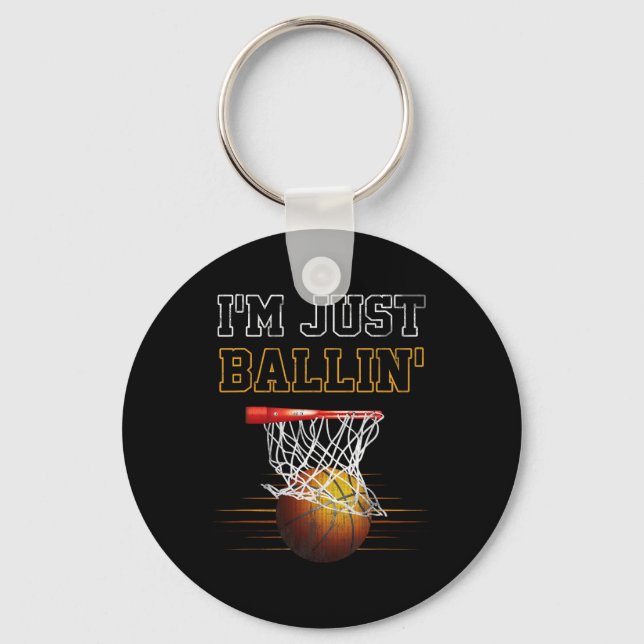 Basketball Jag är bara Ballins tränare Prou Nyckelring (Framsida)