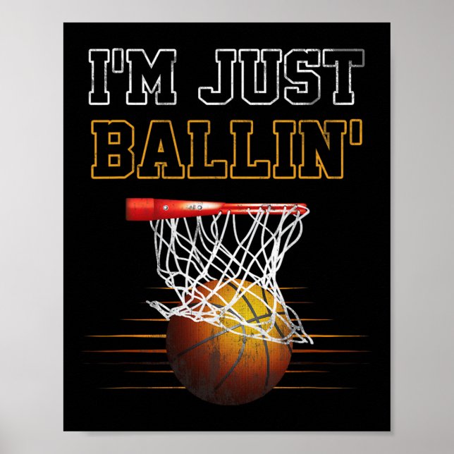 Basketball Jag är bara Ballins tränare Prou Poster (Framsidan)