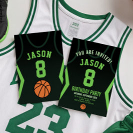 Basketball Jersey Birthday-inbjudan Inbjudningar