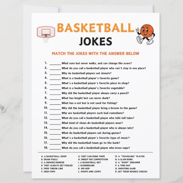 Basketball Jokes spel (Framsida)