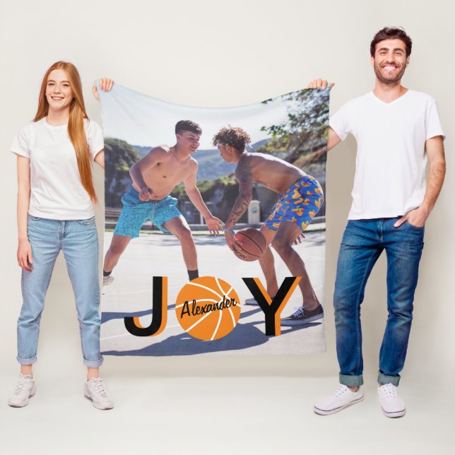 Basketball JOY Photo Fleece Blanket (På plats)