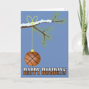 Basketball Jul Bauble Helgkort