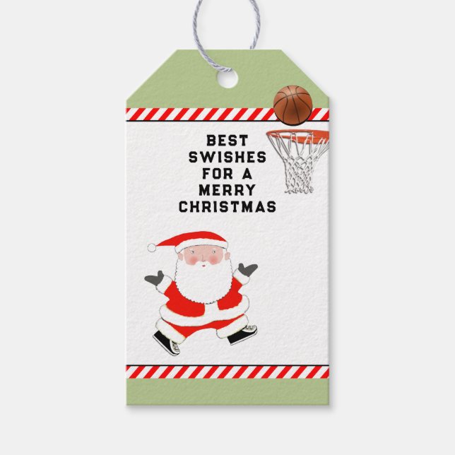 Basketball jul presentetikett (Framsidan)