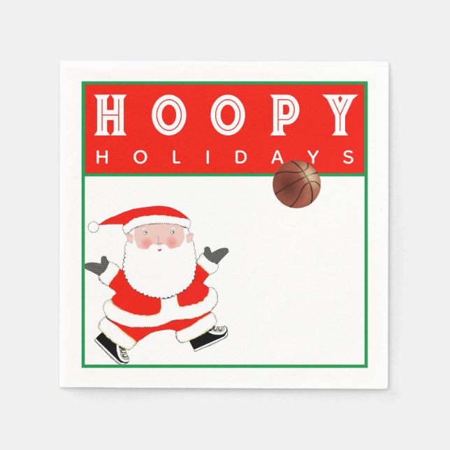 Basketball julfirande pappersservett (Framsidan)