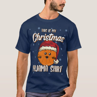 Basketball julgåva jul Pajama Kawaii T Shirt