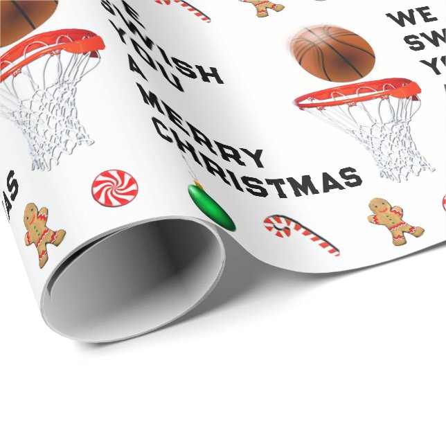 Basketball-julgåva Presentpapper (Rullad Hörn)