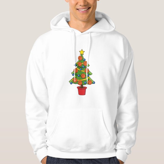 Basketball Julgran Hoodie (Framsida)