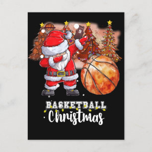 Basketball Julgran och Jultomten Helg Vykort