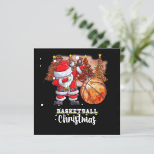 Basketball Julgran och Jultomten Julkort