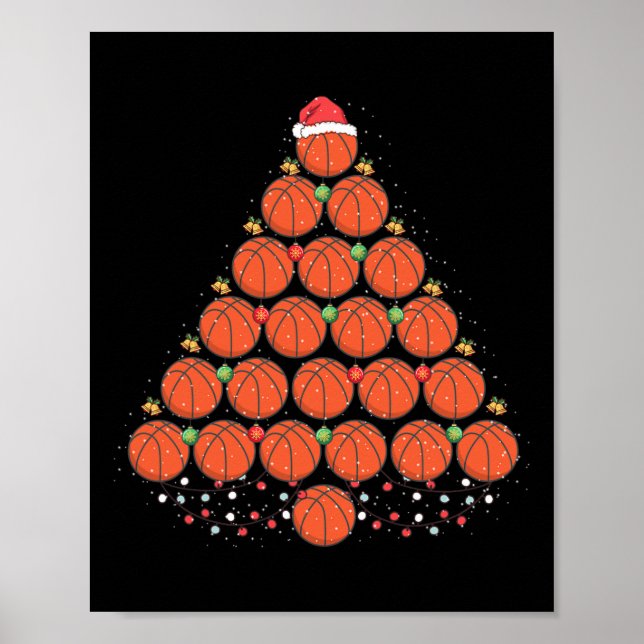 Basketball Julgran Outfit Julafton Poster (Framsidan)
