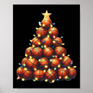 Basketball Julgran Poster