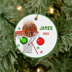 Basketball-julklapp - insamlingsbar julgransprydnad keramik
