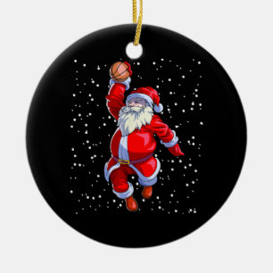 Basketball julskjorta män pojkar Basketball San Julgransprydnad Keramik
