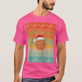 Basketball jultomte Ljus Base Helgdag T Shirt