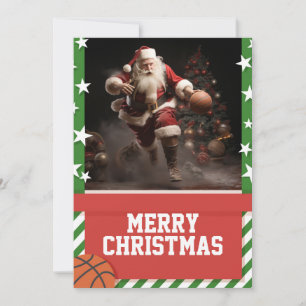Basketball jultomten julkort