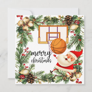 Basketball Jultomten leker med jul Kort
