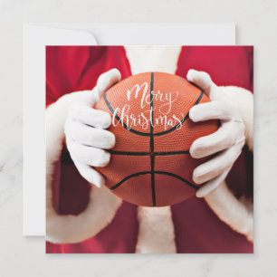 Basketball Jultomten leker med jul Kort