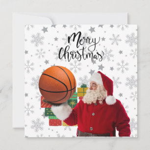 Basketball Jultomten leker med jul Kort