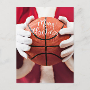 Basketball Jultomten leker med jul Vykort