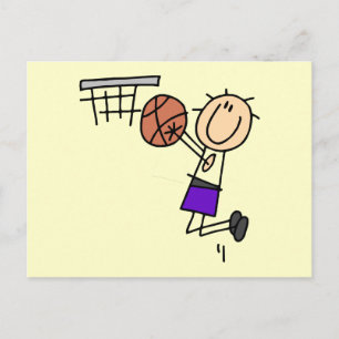 Basketball Jump Shot - Lila Tshirts och gåvor Vykort
