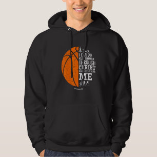 Basketball kan jag göra saker genom Kristus som Hoodie