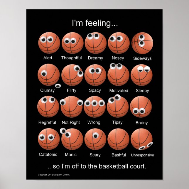 Basketball Känslor, Ansikte, Lustigt Poster (Framsidan)