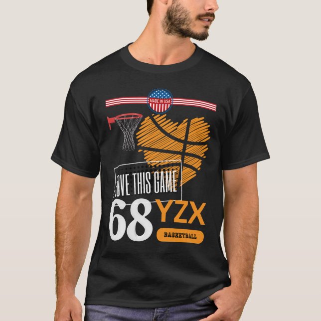 Basketball, kärlek, det här spelet t shirt (Framsida)