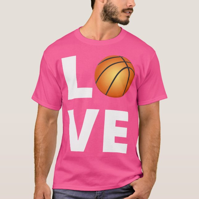 Basketball Kärlek Gift T Shirt (Framsida)