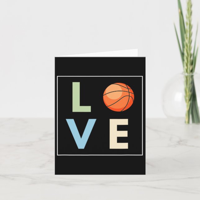Basketball Kärlek Kort (Framsida)