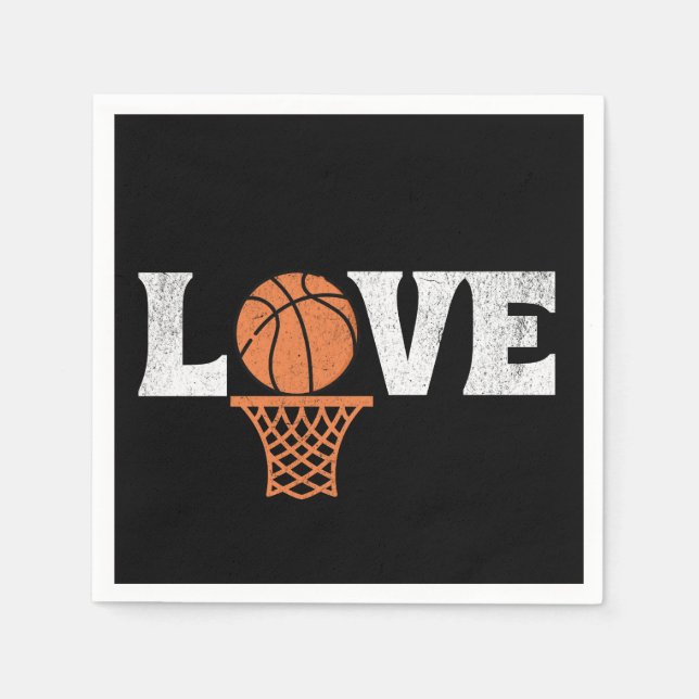 Basketball Kärlek Pappersservett (Framsidan)