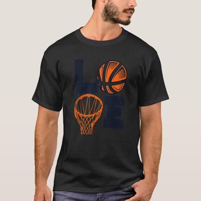 Basketball Kärlek Pro Player Professionell Basketb T Shirt (Framsida)