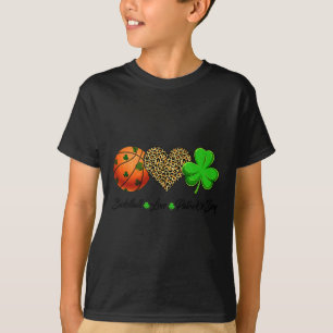 Basketball Kärlek Saint patrick's day Shamrock Clo T Shirt