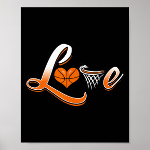 Basketball Kärlek Shirt Poster