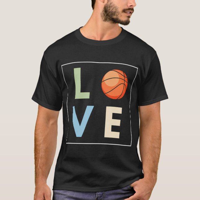 Basketball Kärlek T Shirt (Framsida)