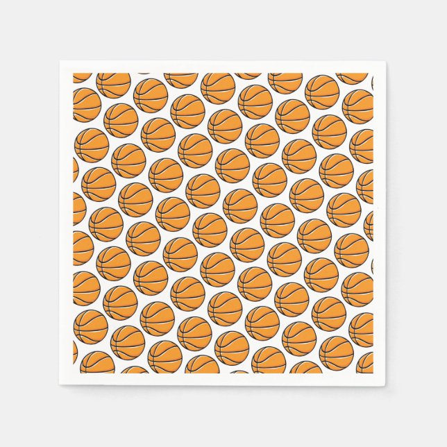Basketball Kids Sports Party Team Coach Napkins Pappersservett (Framsidan)
