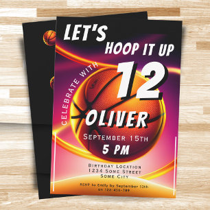 Basketball Korg Sport Födelsedag Inbjudningar