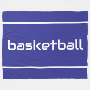 BASKETBALL Kul Sportig Snygg Rand med Streck på Mö Fleecefilt