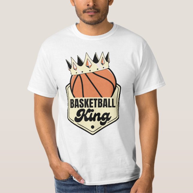 Basketball Kung - Krona Street-Stil Design T Shirt (Framsida)