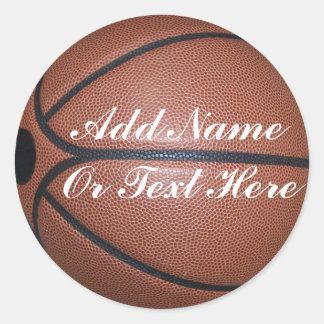 BASKETBALL LÄGG TILL DIN NAMNKÄRNARE RUNT KLISTERMÄRKE