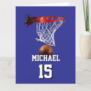 Basketball Lägg till Ditt Namn & Nummer Pop Art Kort