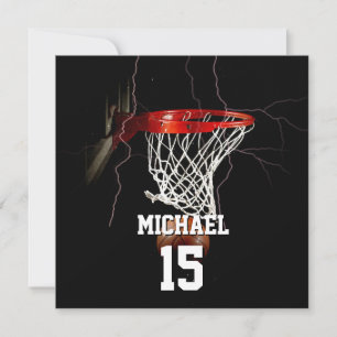 Basketball Lägg till ditt namn och nummerkort