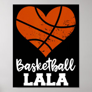 Basketball Lala Roligt Basketball Heart Grandma La Poster
