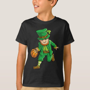 Basketball Leprechaun St patricks day Boys Kids Me T Shirt