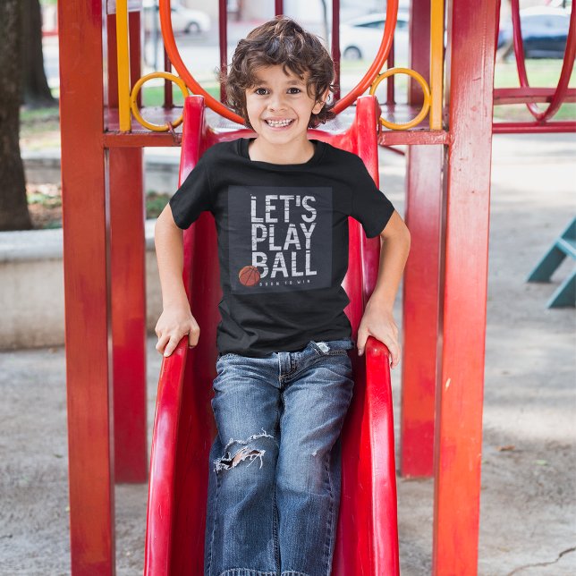 Basketball Lets Play Boll Born to Win Sports T Shirt (Skapare uppladdad)