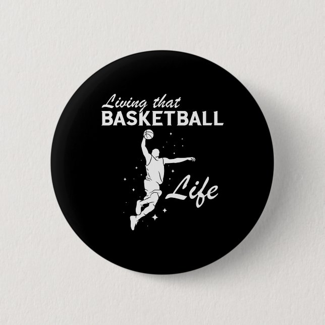 Basketball Life Basketball Player Basketboll Knapp (Framsida)